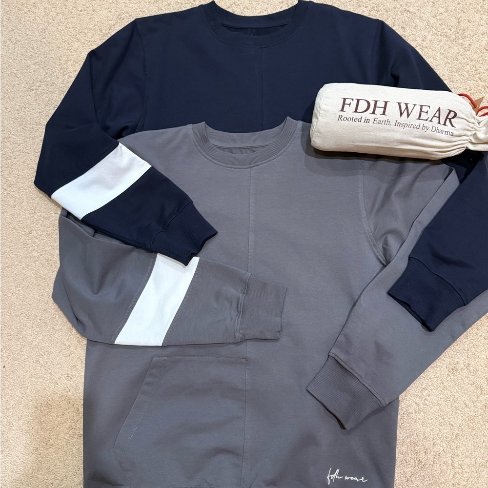 Unisex Cotton Heavyweight Navy , beje and Gray  Sweatshirts with one pocket.